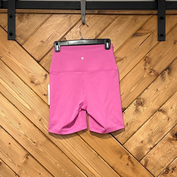 Yogalicious Lux Pink Women's Biker Shorts High Waisted Medium - Picture 2 of 3